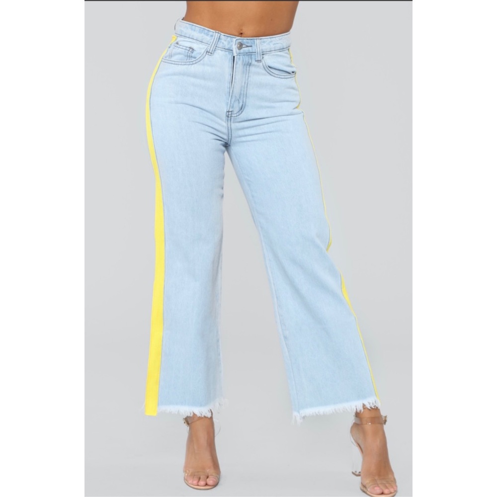 Fashion Nova Momokrom Mary Kate High Rise Jeans - Light Blue Wash